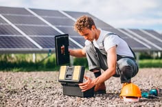 Compact portable power station with battery and inverter installed in a vehicle